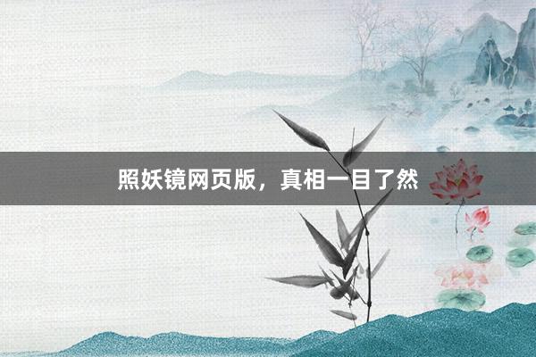 照妖镜网页版,真相一目了然
